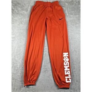 Vintage Nike Men's Clemson Dri-Fit 1/4-Zip Legs Pants Orange Size Small